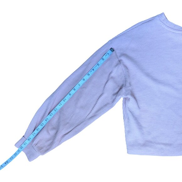 Forever 21 Pink Waffle Knit Long Sleeve Shirt Women Size Large - Picture 6 of 8